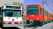 photo of bus versus light rail transit