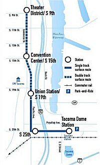 Tacoma LRT map