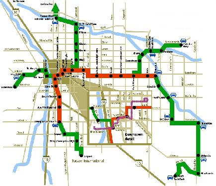 Tucson mobility plan map