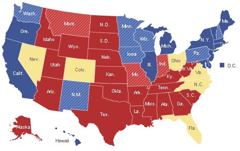 Us Map Electoral 2008