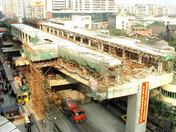 Chongqing station construction
