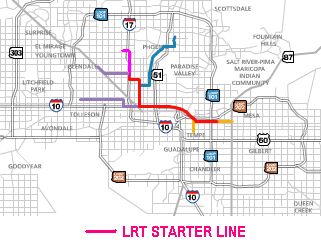 Phoenix LRT expansion map