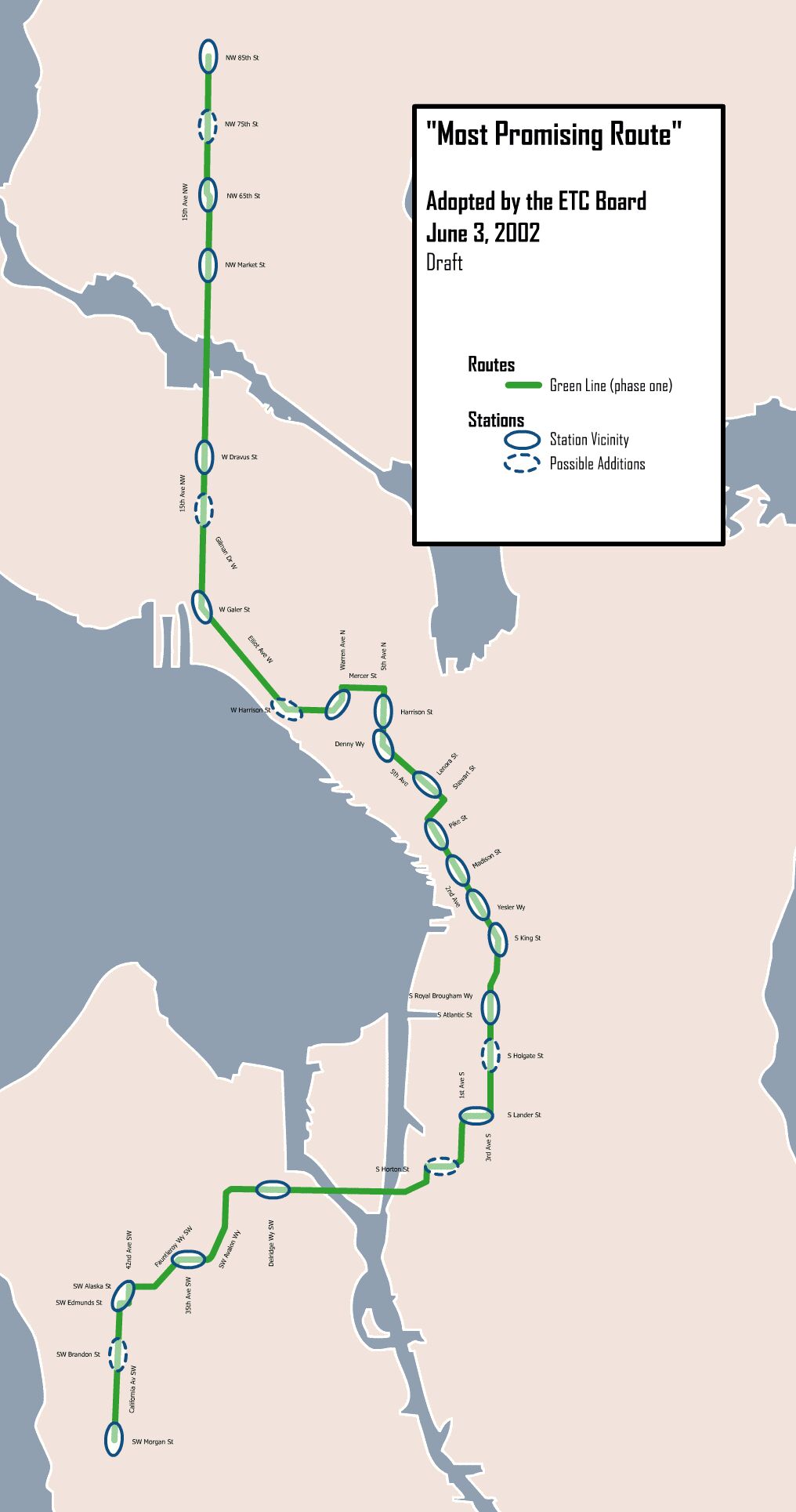 Green Line monorail map