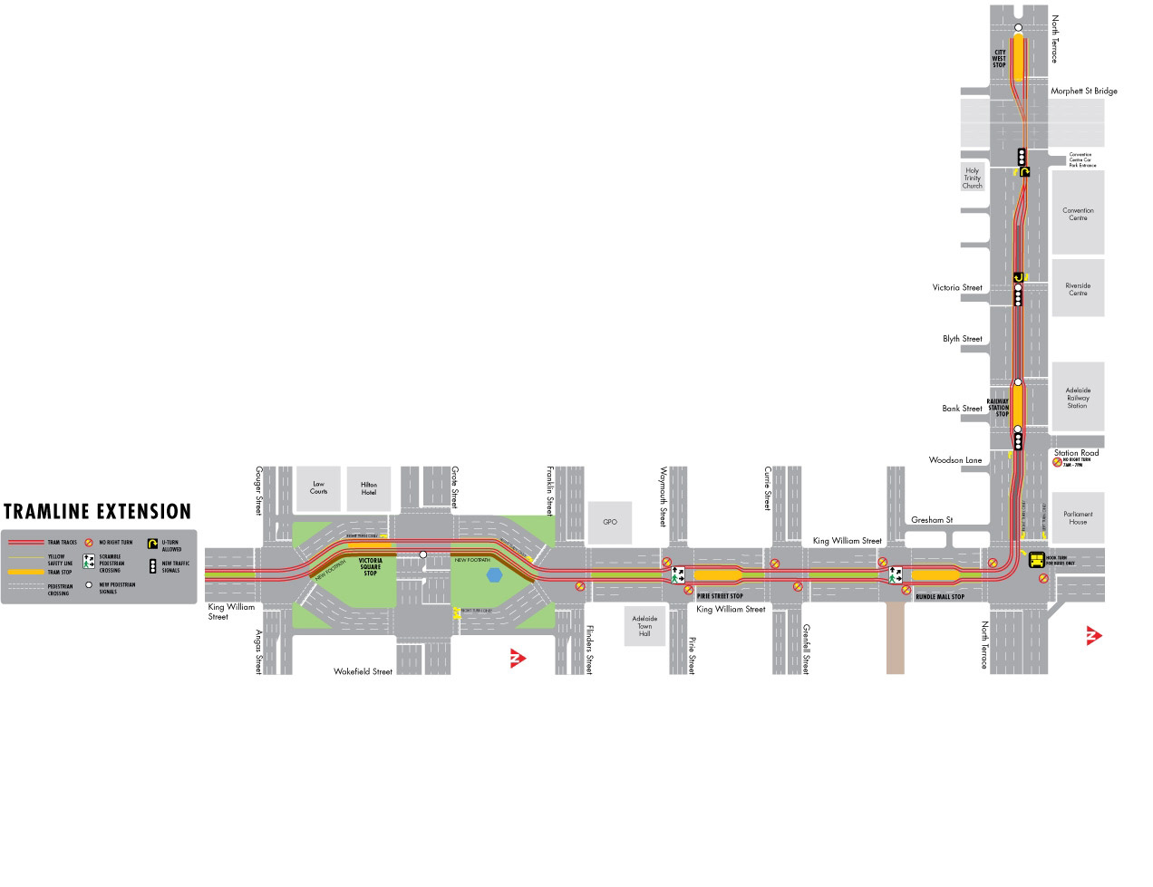 Adelaide LRT map